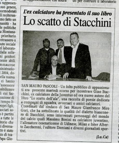 ELOGIO DELLA STAMPA AL GRANDE GINO STACCHINI