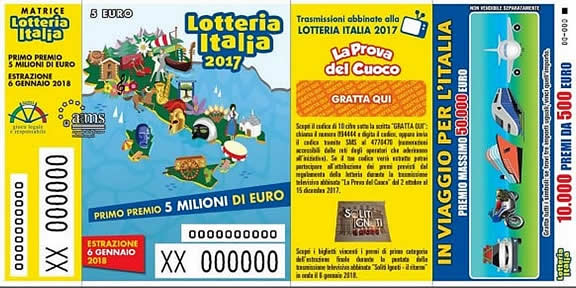 LOTTERIA ITALIA. I PREMI DA €.50.000